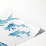 Watercolor Fish Coastal Wall Art – Ocean-Themed Nautical Print