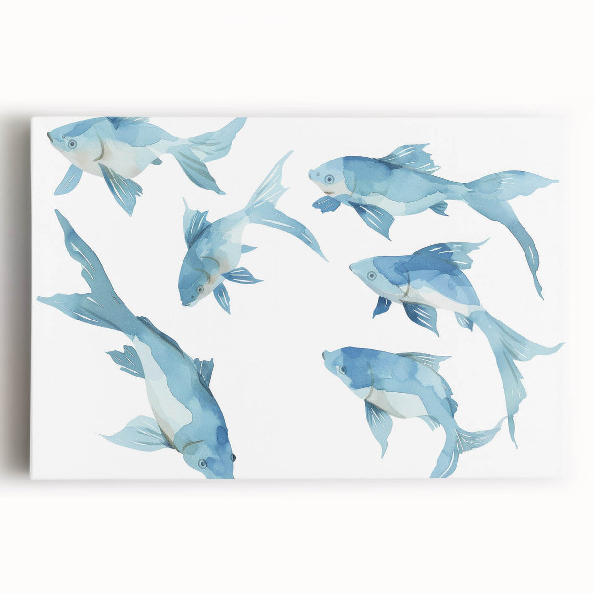 Watercolor Fish Coastal Wall Art – Ocean-Themed Nautical Print