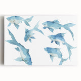 Watercolor Fish Coastal Wall Art – Ocean-Themed Nautical Print