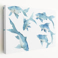 Watercolor Fish Coastal Wall Art – Ocean-Themed Nautical Print