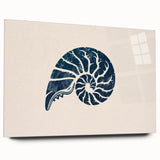 Nautilus Shell Coastal Wall Art – Nautical Beach-Themed Seaside Print