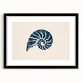 Nautilus Shell Coastal Wall Art – Nautical Beach-Themed Seaside Print