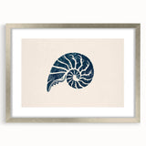 Nautilus Shell Coastal Wall Art – Nautical Beach-Themed Seaside Print