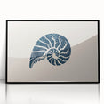 Nautilus Shell Coastal Wall Art – Nautical Beach-Themed Seaside Print