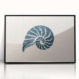Nautilus Shell Coastal Wall Art – Nautical Beach-Themed Seaside Print