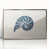 Nautilus Shell Coastal Wall Art – Nautical Beach-Themed Seaside Print