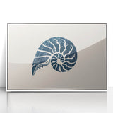 Nautilus Shell Coastal Wall Art – Nautical Beach-Themed Seaside Print