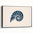Nautilus Shell Coastal Wall Art – Nautical Beach-Themed Seaside Print