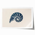 Nautilus Shell Coastal Wall Art – Nautical Beach-Themed Seaside Print