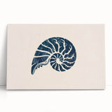 Nautilus Shell Coastal Wall Art – Nautical Beach-Themed Seaside Print