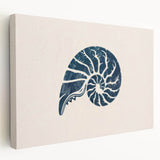 Nautilus Shell Coastal Wall Art – Nautical Beach-Themed Seaside Print