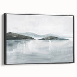 Minimalist Coastal Landscape Wall Art – Serene Seaside Ocean Print