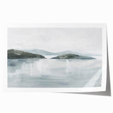 Minimalist Coastal Landscape Wall Art – Serene Seaside Ocean Print