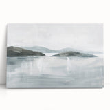 Minimalist Coastal Landscape Wall Art – Serene Seaside Ocean Print