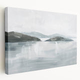 Minimalist Coastal Landscape Wall Art – Serene Seaside Ocean Print