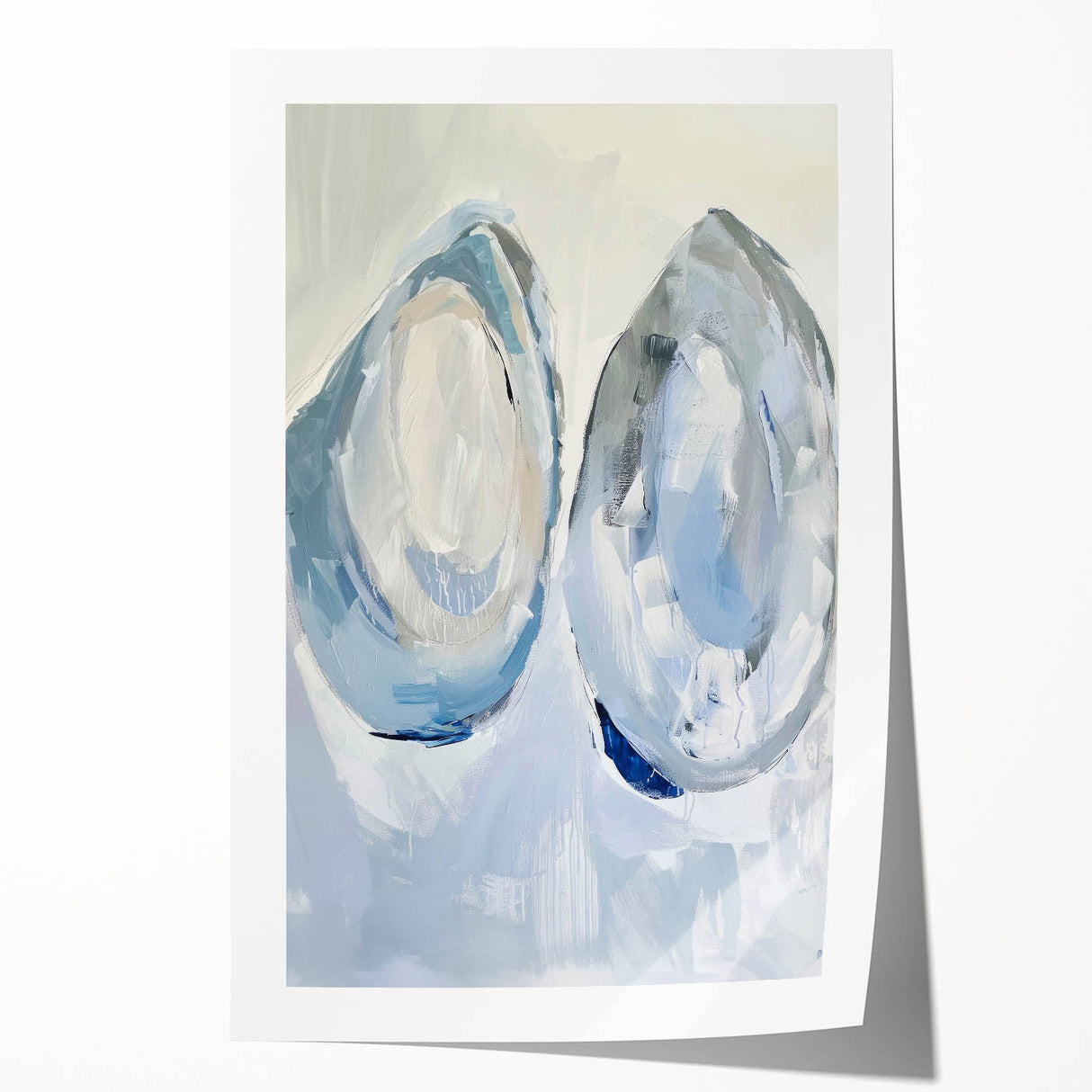 Coastal Wall Art: Abstract Seashells - Modern Ocean-Inspired Painting