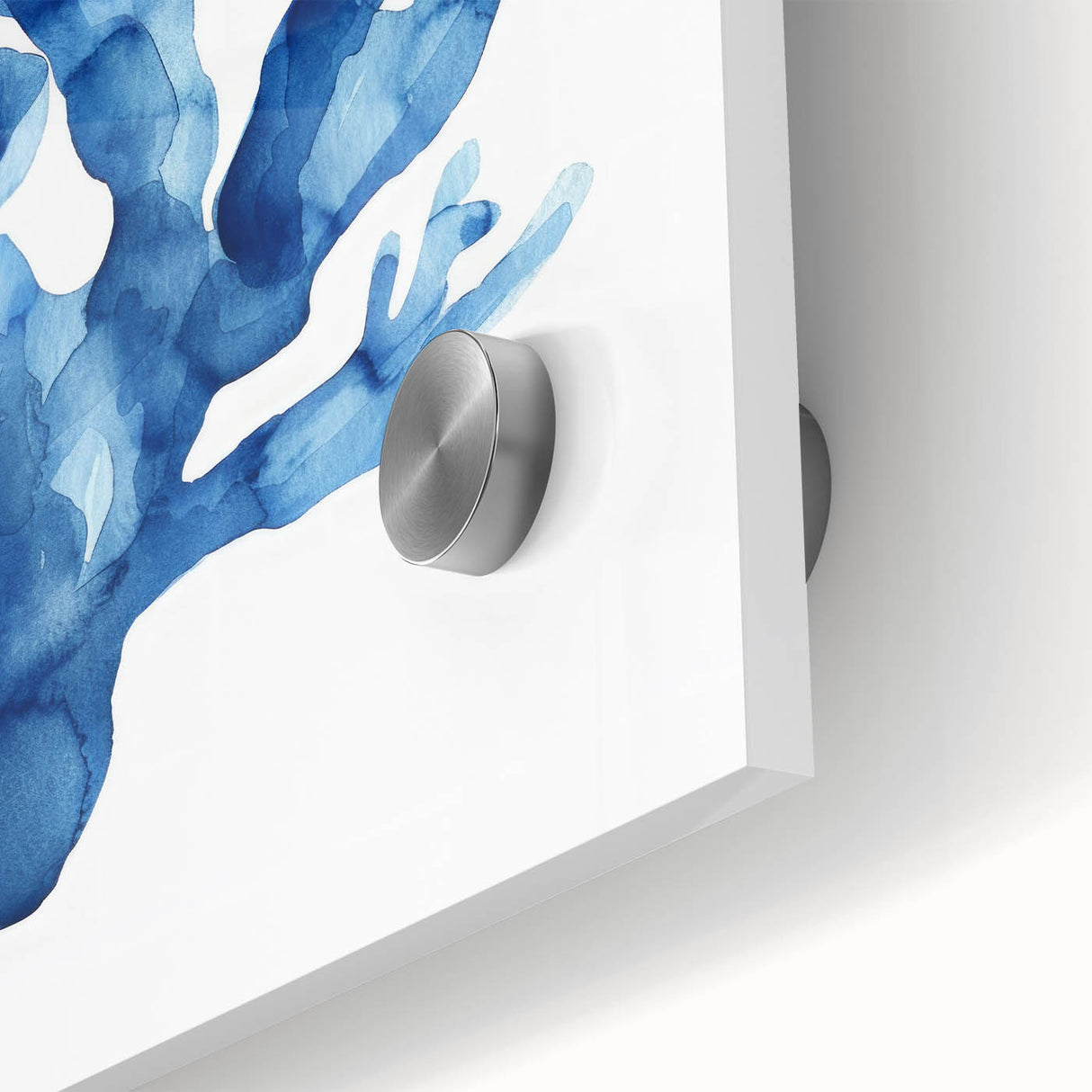 Coastal Wall Art: Blue Coral Illustration - Ocean-Inspired Nautical Print