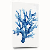 Coastal Wall Art: Blue Coral Illustration - Ocean-Inspired Nautical Print