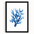 Coastal Wall Art: Blue Coral Illustration - Ocean-Inspired Nautical Print