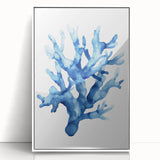 Coastal Wall Art: Blue Coral Illustration - Ocean-Inspired Nautical Print