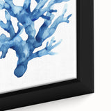 Coastal Wall Art: Blue Coral Illustration - Ocean-Inspired Nautical Print