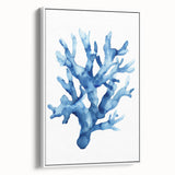 Coastal Wall Art: Blue Coral Illustration - Ocean-Inspired Nautical Print