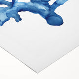 Coastal Wall Art: Blue Coral Illustration - Ocean-Inspired Nautical Print