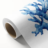 Coastal Wall Art: Blue Coral Illustration - Ocean-Inspired Nautical Print