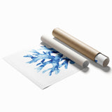 Coastal Wall Art: Blue Coral Illustration - Ocean-Inspired Nautical Print