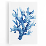 Coastal Wall Art: Blue Coral Illustration - Ocean-Inspired Nautical Print