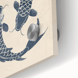 Coastal Wall Art: Koi Fish Illustration - Japanese-Inspired Nautical Print