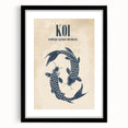 Coastal Wall Art: Koi Fish Illustration - Japanese-Inspired Nautical Print