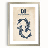 Coastal Wall Art: Koi Fish Illustration - Japanese-Inspired Nautical Print