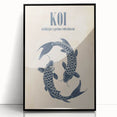 Coastal Wall Art: Koi Fish Illustration - Japanese-Inspired Nautical Print