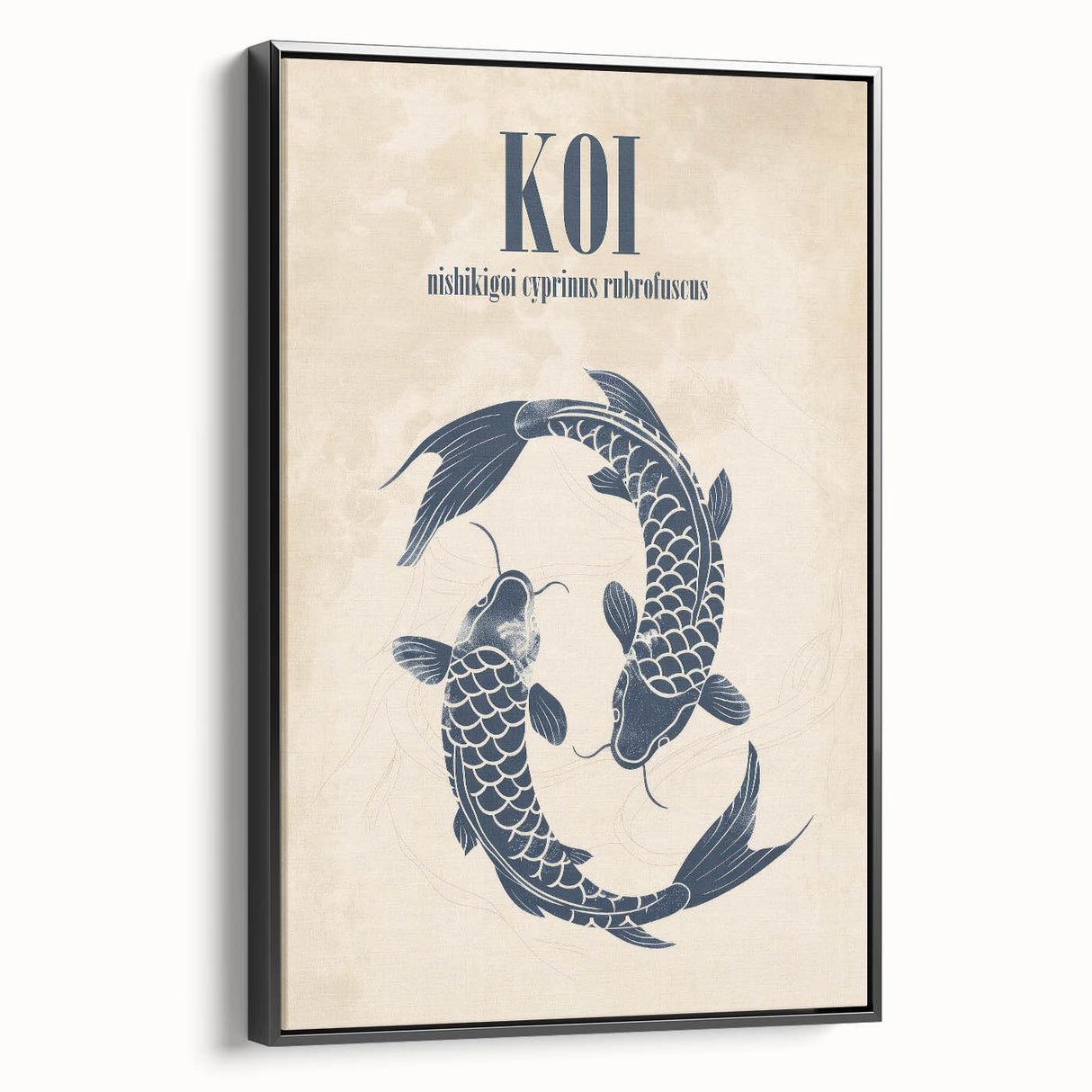Coastal Wall Art: Koi Fish Illustration - Japanese-Inspired Nautical Print
