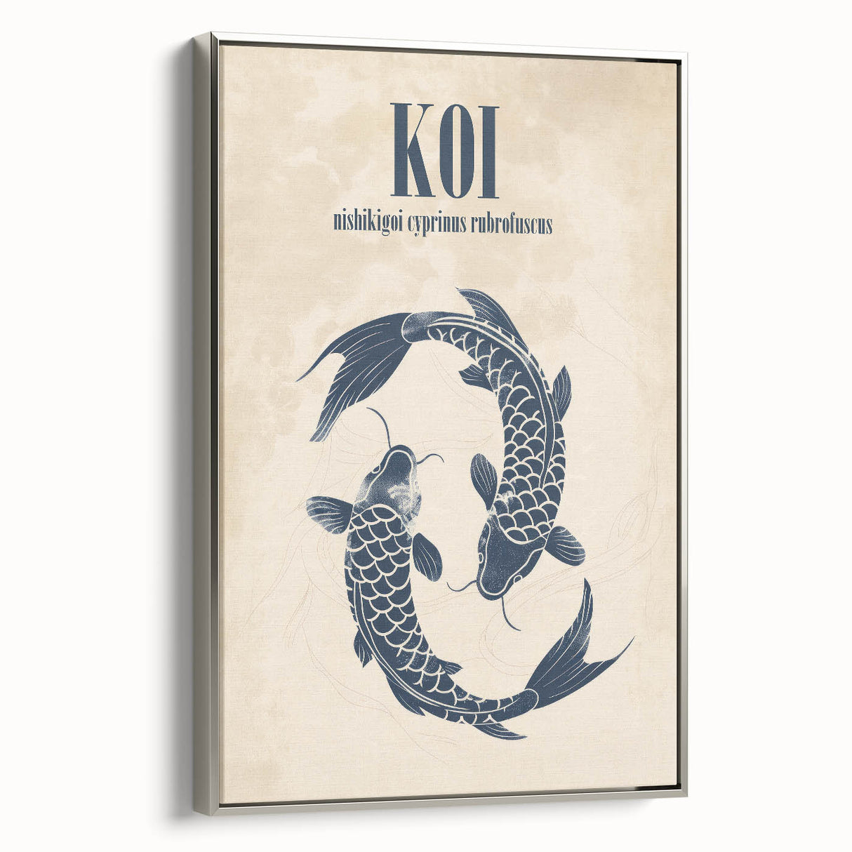 Coastal Wall Art: Koi Fish Illustration - Japanese-Inspired Nautical Print