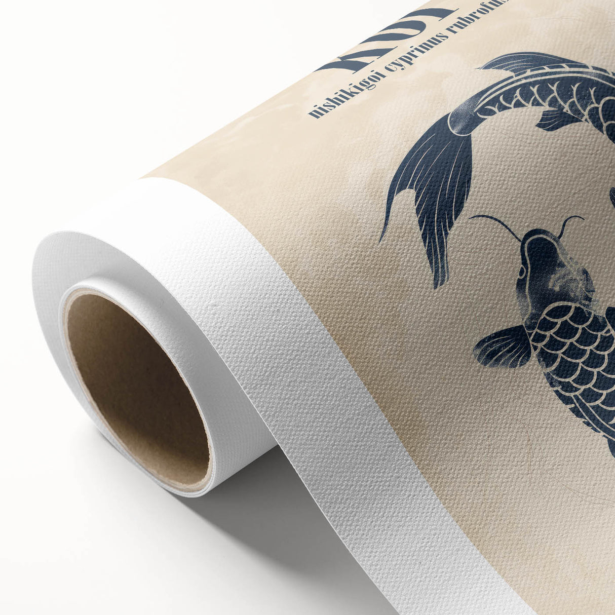 Coastal Wall Art: Koi Fish Illustration - Japanese-Inspired Nautical Print