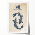 Coastal Wall Art: Koi Fish Illustration - Japanese-Inspired Nautical Print