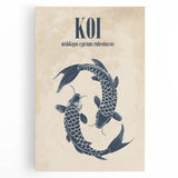 Coastal Wall Art: Koi Fish Illustration - Japanese-Inspired Nautical Print