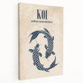 Coastal Wall Art: Koi Fish Illustration - Japanese-Inspired Nautical Print