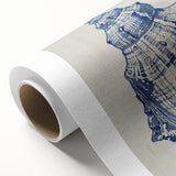 Coastal Wall Art: Blue Seashell Sketch - Nautical Ocean-Inspired Print