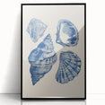 Coastal Wall Art: Blue Seashell Collection - Nautical Oceanic Decor
