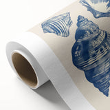 Coastal Wall Art: Blue Seashell Collection - Nautical Oceanic Decor