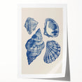 Coastal Wall Art: Blue Seashell Collection - Nautical Oceanic Decor