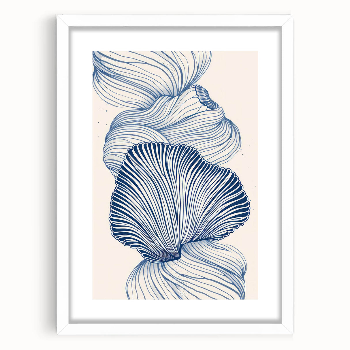 Oceanic Shells Abstract - Coastal Wall Art for Nautical Decor