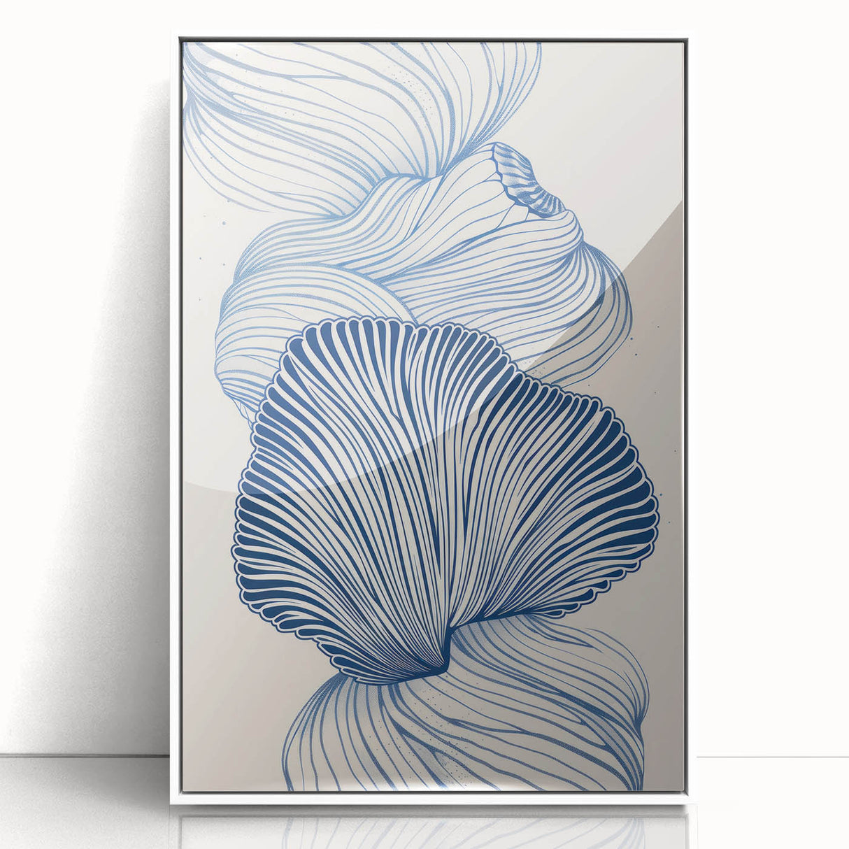 Oceanic Shells Abstract - Coastal Wall Art for Nautical Decor