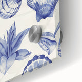 Seashell & Floral Pattern Art - Coastal Wall Decor for Nautical Homes