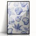 Seashell & Floral Pattern Art - Coastal Wall Decor for Nautical Homes