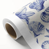 Seashell & Floral Pattern Art - Coastal Wall Decor for Nautical Homes