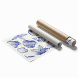 Seashell & Floral Pattern Art - Coastal Wall Decor for Nautical Homes